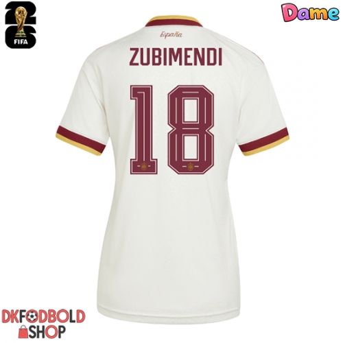 Spanien Martin Zubimendi #18 Udebanetrøje Dame VM 2026 Kort ærmer